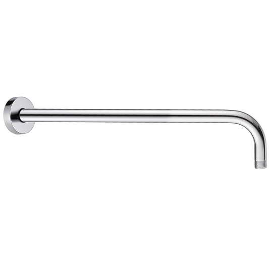 BRIGHT SHOWERS 16 Inch Shower Head Extension Arm with Flange L Shaped Shower Arm Extender, Long Stainless Steel Rainfall Shower Head Pipe Arm (BAR1605)