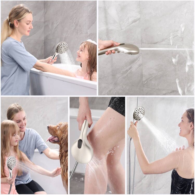 Brushed nickel shower head #color_brushed-nickel