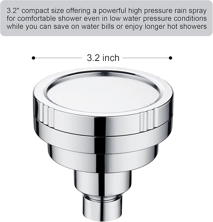 High Pressure Rain Shower Head, Angle Adjustable - brightshowers