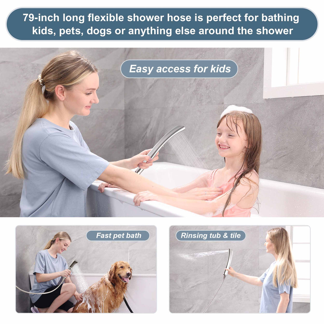 Brushed nickel shower head #color_brushed-nickel