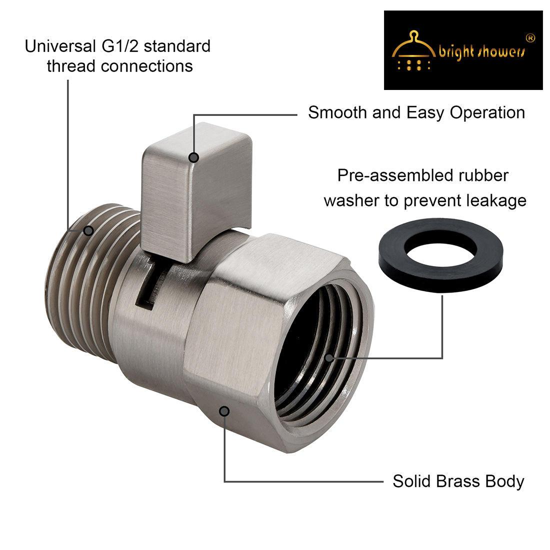 Shower Arm Diverter Valve #color_brushed-nickel