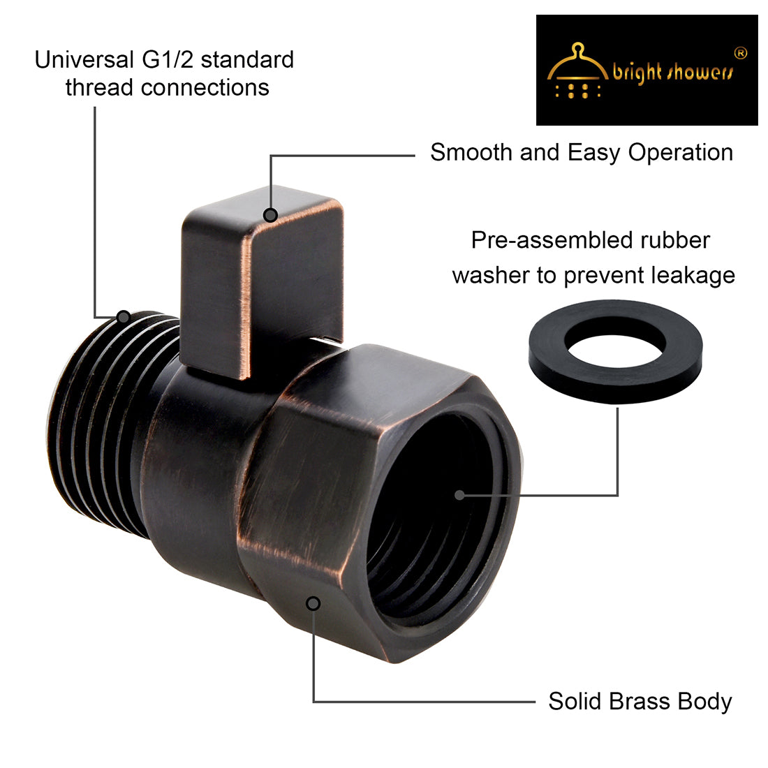 Shower Arm Diverter Valve #color_oil-rubbed-bronze