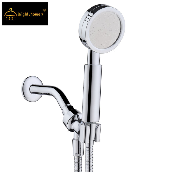 High Pressure Handheld Shower Head Kit, Handheld Shower with 60 Inch Hose and Bracket - brightshowers