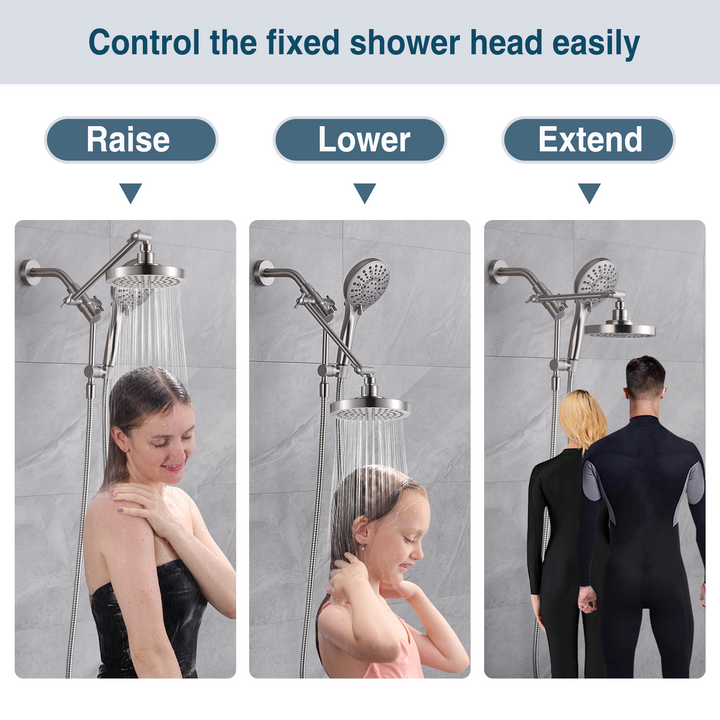 Brushed nickel shower head #color_brushed-nickel