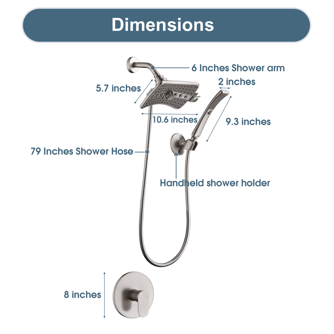 Brushed nickel shower head #color_brushed-nickel