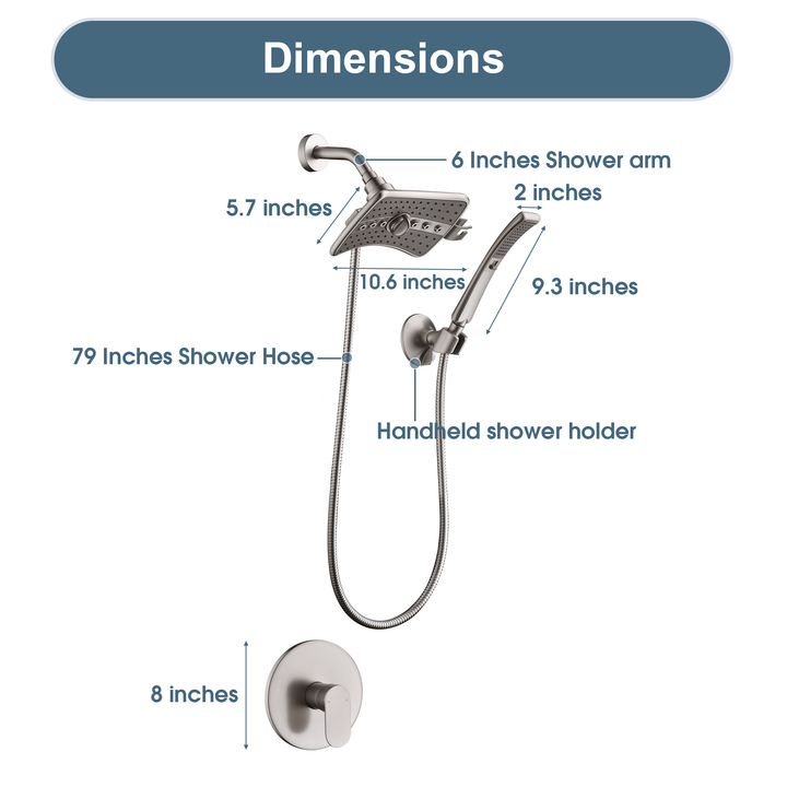 Brushed nickel shower head #color_brushed-nickel