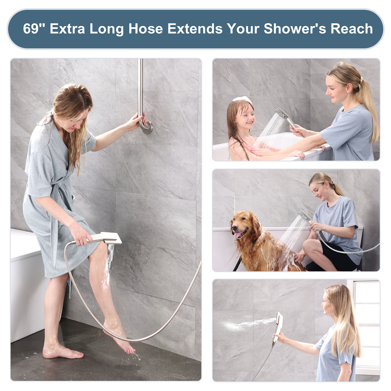 Brushed nickel shower head #color_brushed-nickel