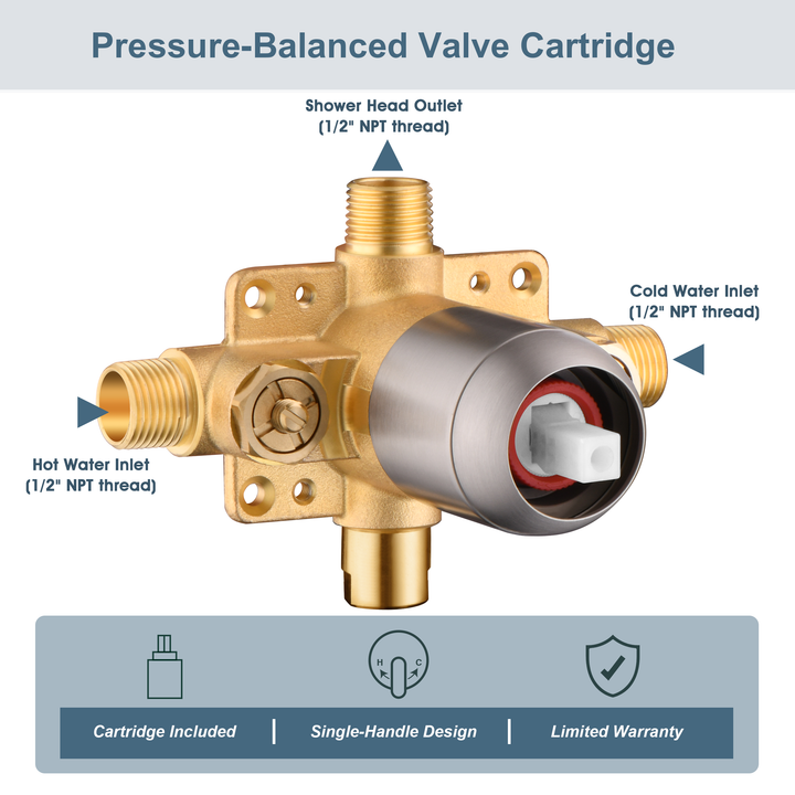 Brushed nickel shower head #color_brushed-nickel