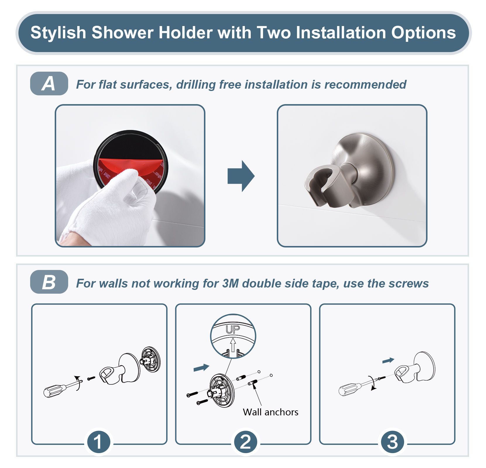 Brushed nickel shower head #color_brushed-nickel