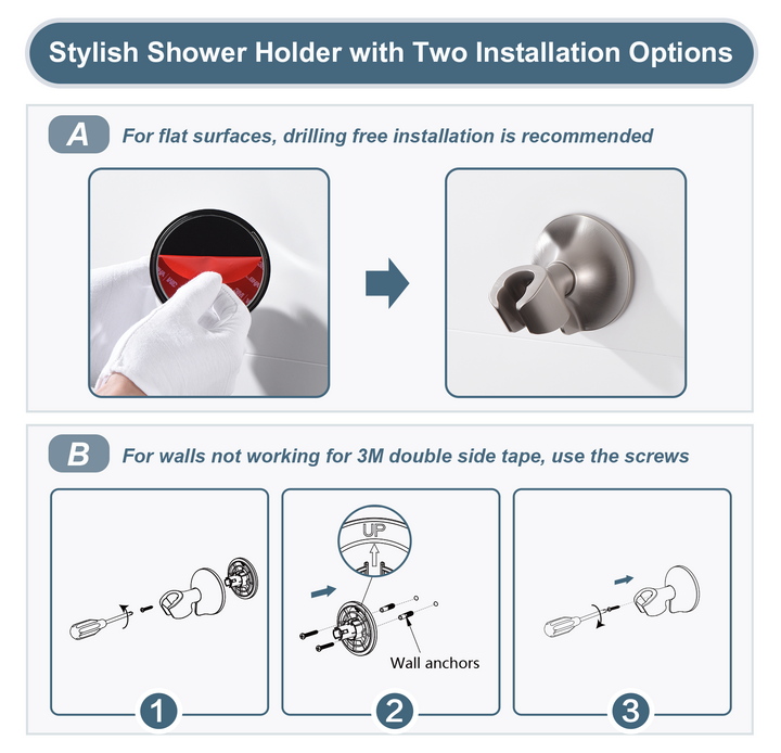 Brushed nickel shower head #color_brushed-nickel