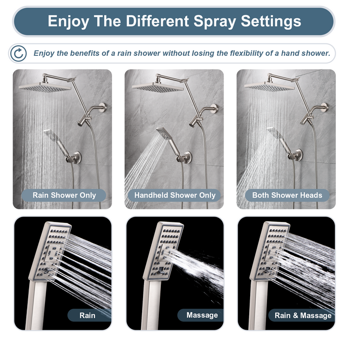 Brushed nickel shower head #color_brushed-nickel