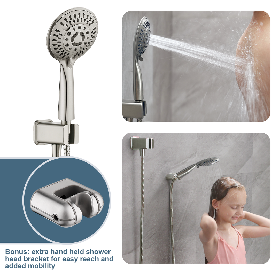 Brushed nickel shower head #color_brushed-nickel