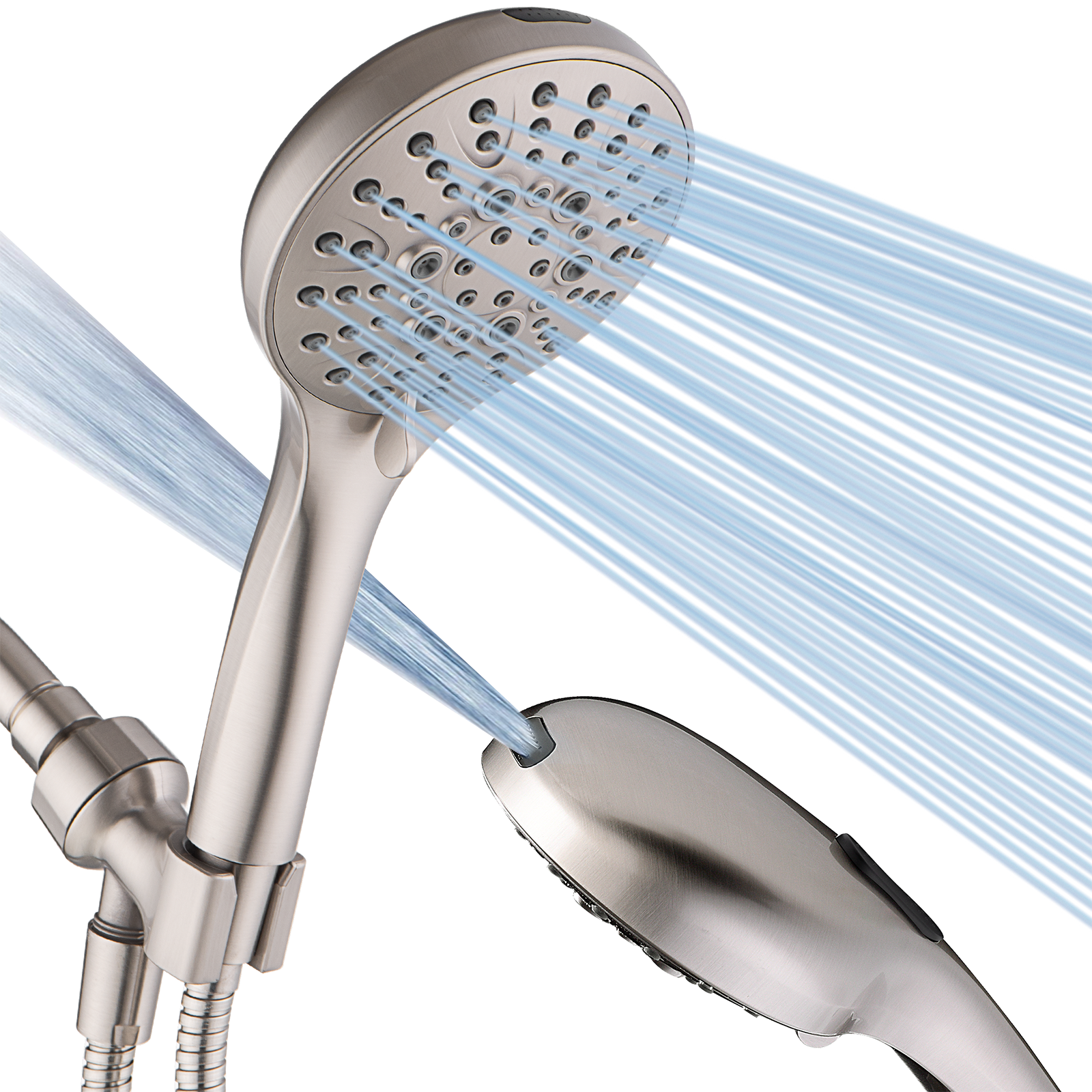 Brushed nickel shower head #color_brushed-nickel