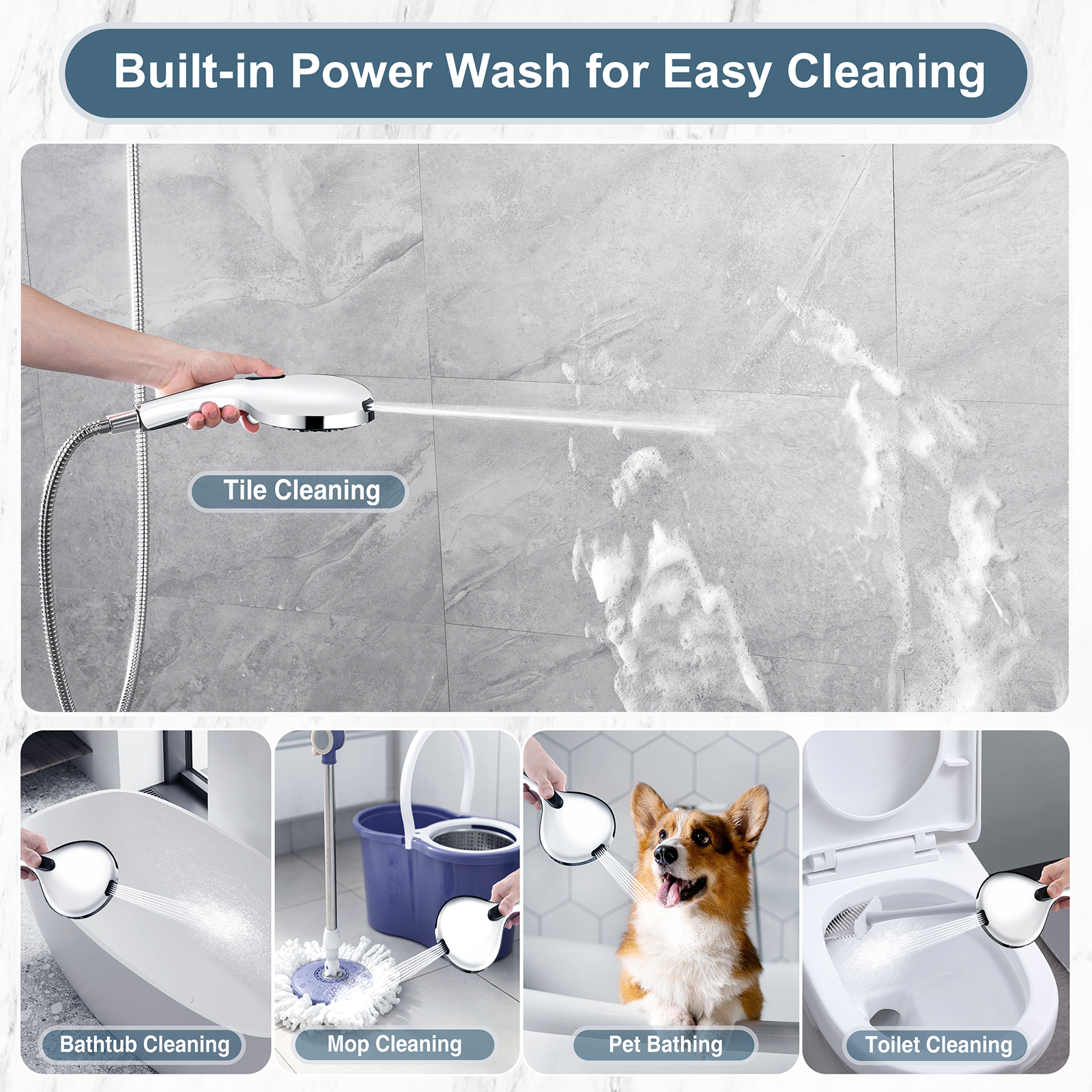 Chrome shower head #color_chrome