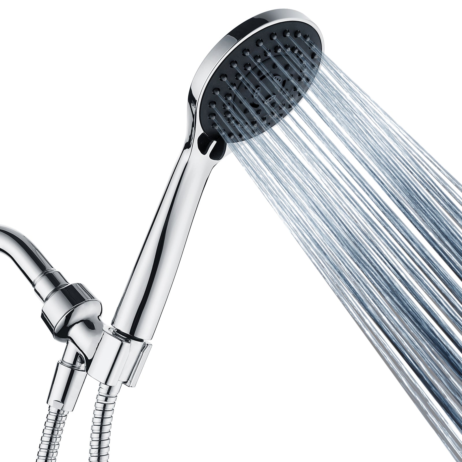 BRIGHT SHOWERS 5 Spray Settings Handheld Shower Head Kit, High Pressure  Handheld Rain Shower with 60 Inch Long Stainless Steel Shower Hose and