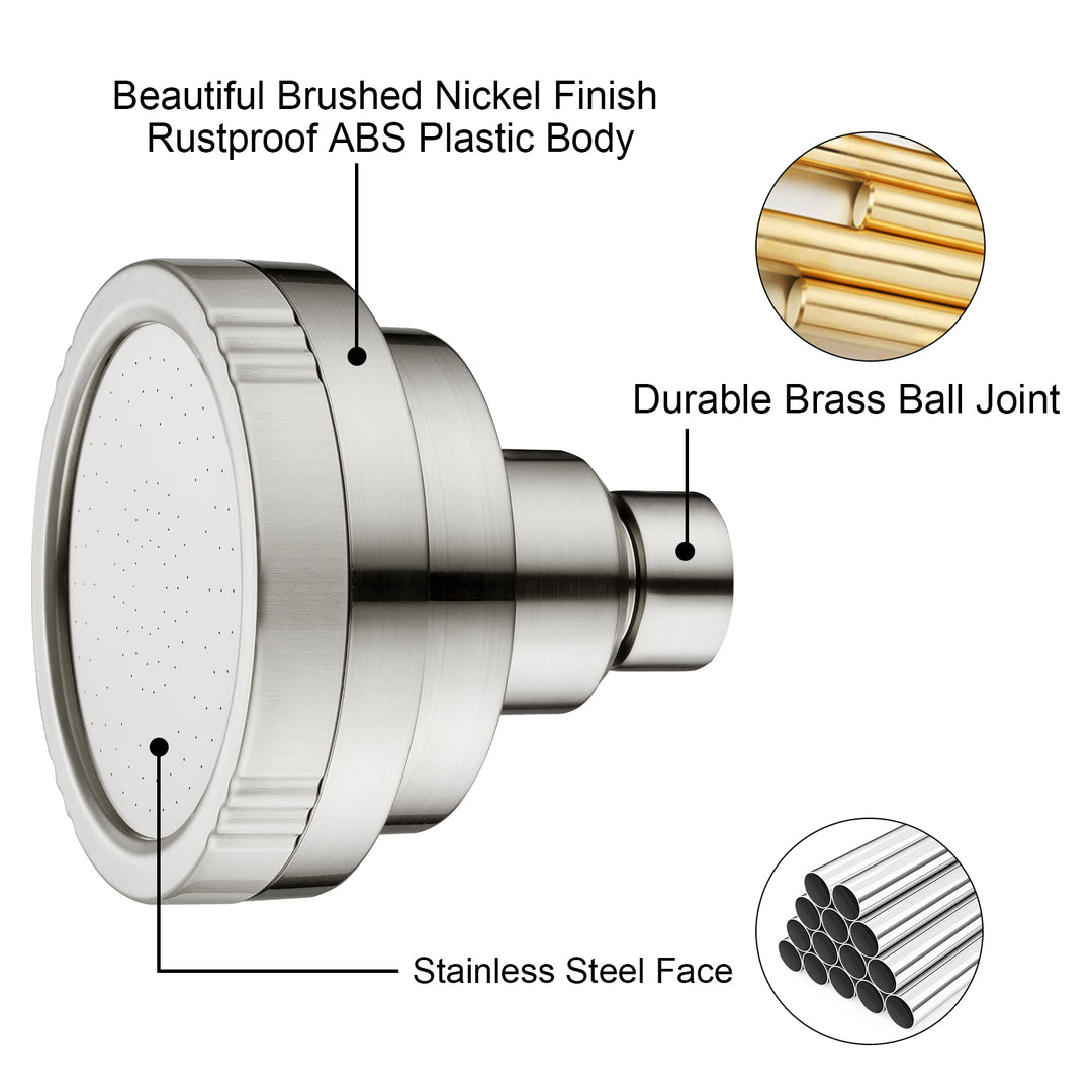 High Pressure Rain Shower Head, Angle Adjustable - brightshowers