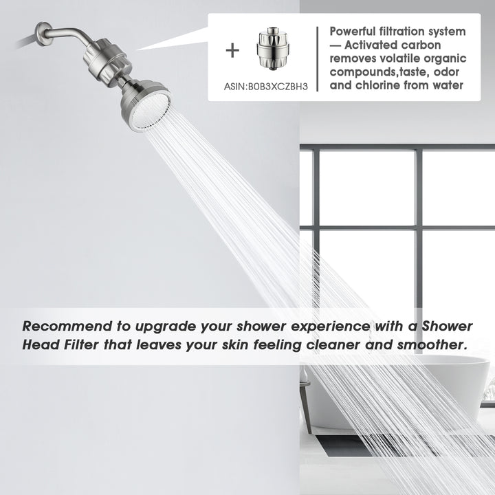 High Pressure Rain Shower Head, Angle Adjustable - brightshowers