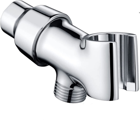 BRIGHT SHOWERS All Metal Shower Head Holder for Handheld Shower Head, Adjustable Shower Arm Mount with Universal Wall Hook Bracket