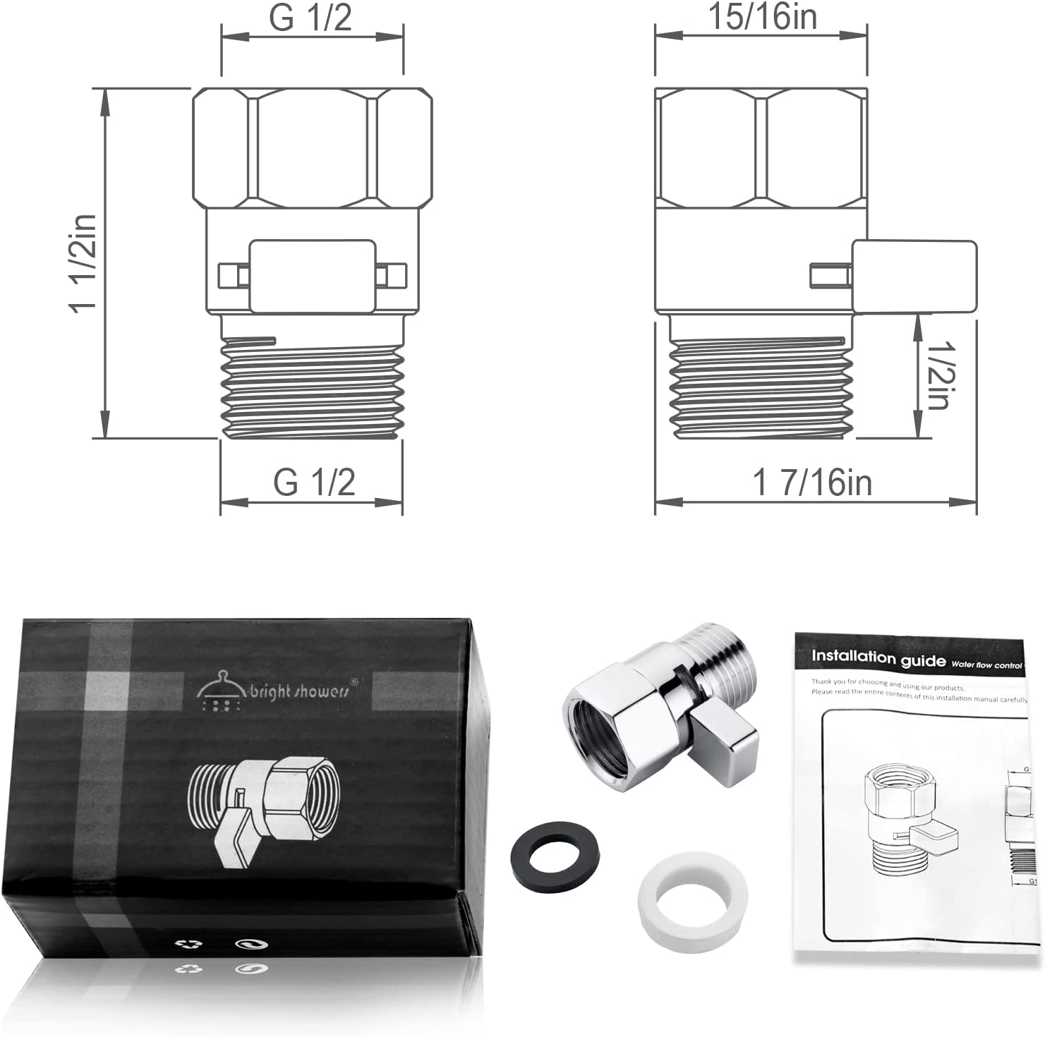 Shower Arm Diverter Valve #color_chrome