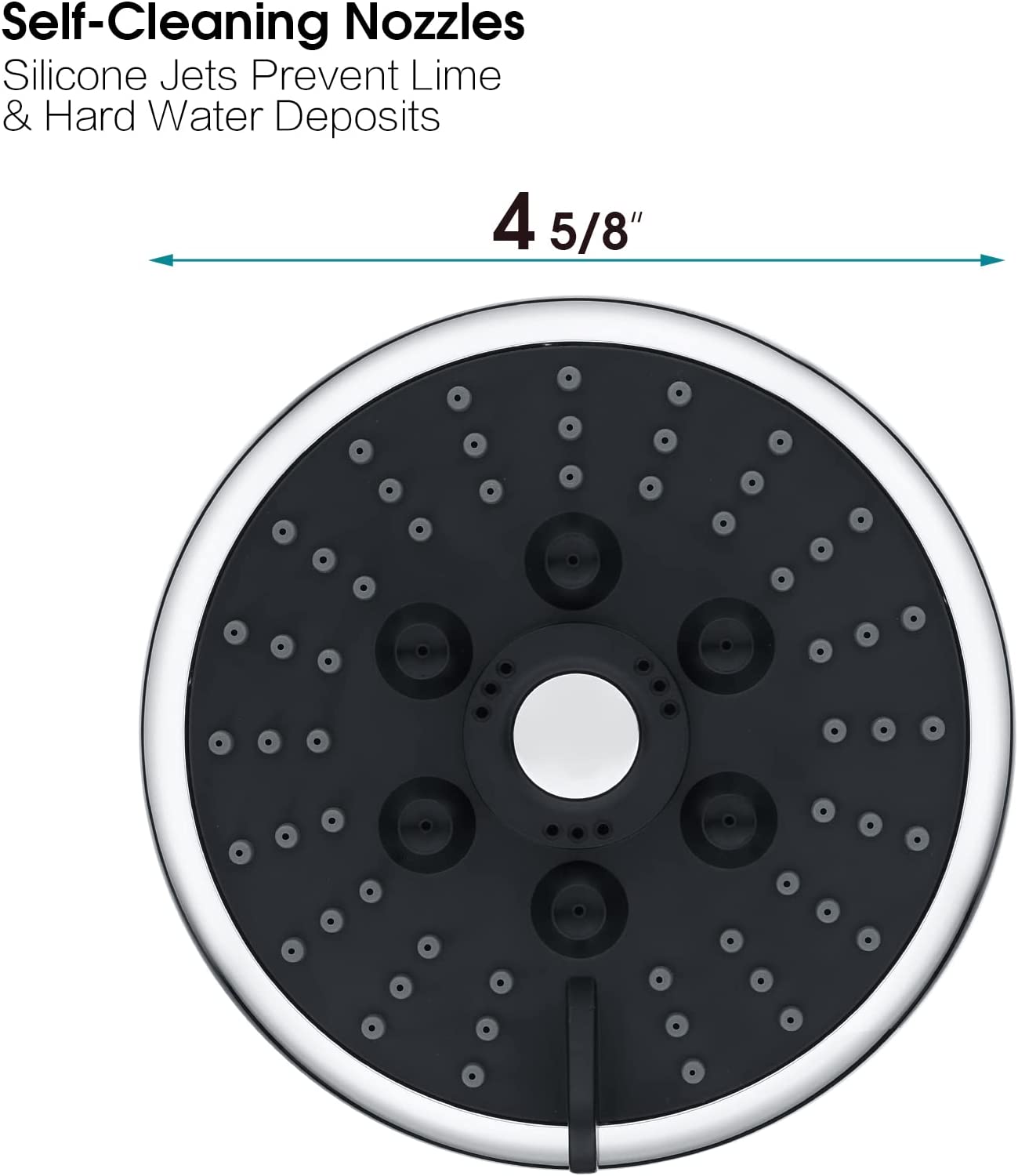 3 Spray Fixed Rainfall Shower Head with Adjustable Metal Swivel Ball Joint - brightshowers