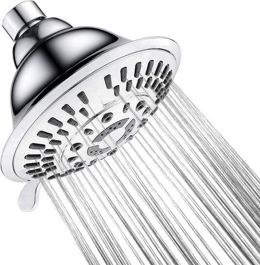  BRIGHT SHOWERS 9 Spray Settings Rain Showerhead High Pressure Shower Head, Angle Adjustable Fixed Shower Head Luxury Bathroom Showerhead