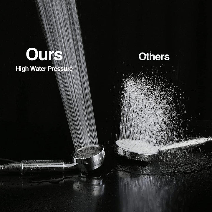 High Pressure Handheld Shower Head Kit, Handheld Shower with 60 Inch Hose and Bracket - brightshowers